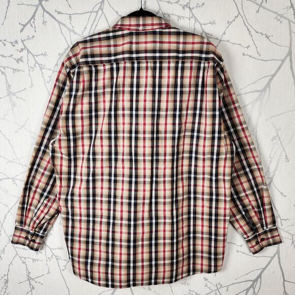 Haupt Beige Novacheck Plaid Button Front Shirt - Picture 2 of 5